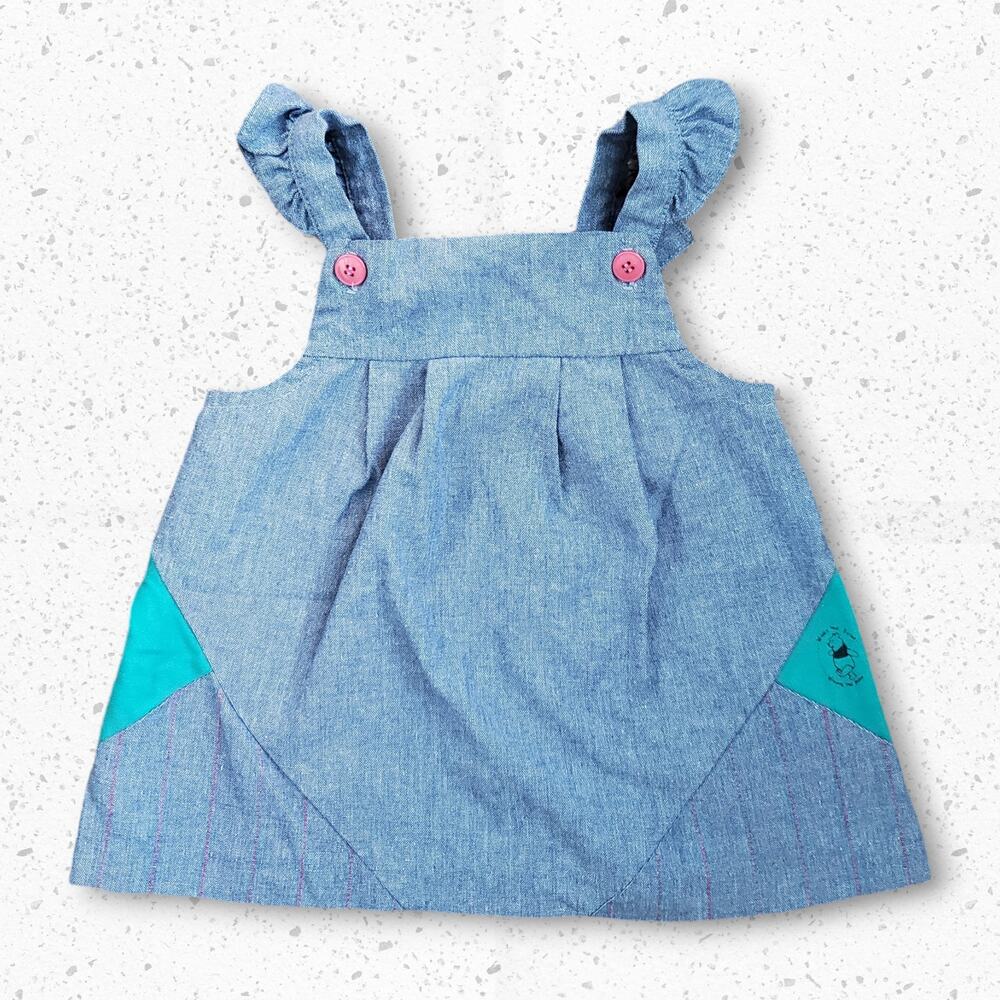 VTG 80s Disney Winnie the Pooh Colorblock Dress Size 2T